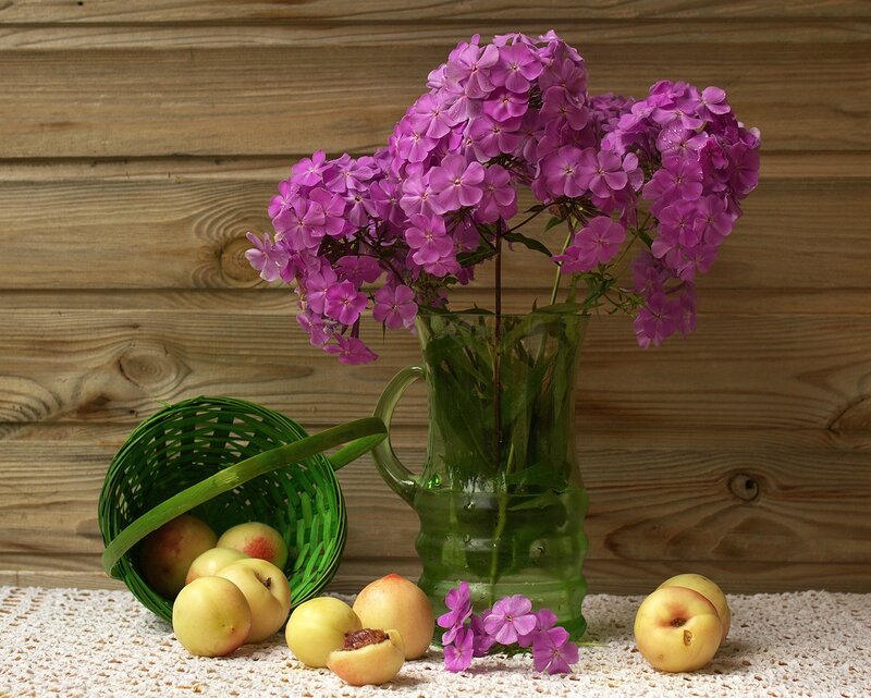 Peaches and Flowers — Purple