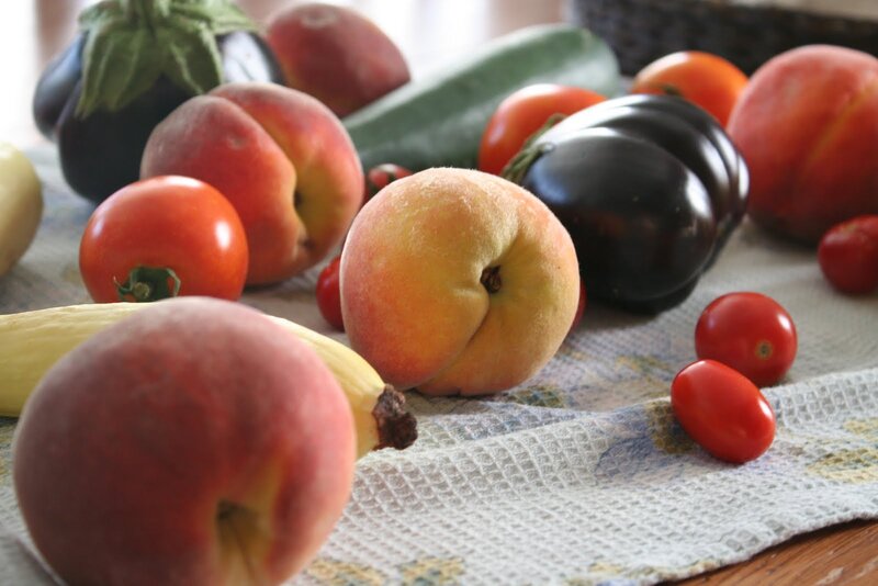 Peaches and Vegetables