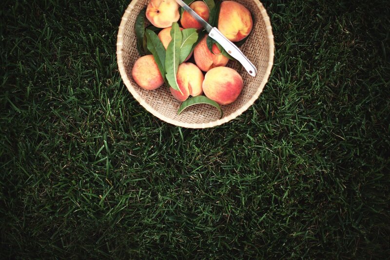 Peaches in Basket