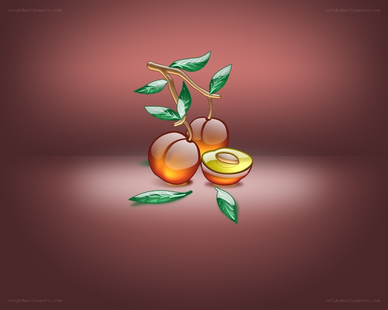 peaches on a branch