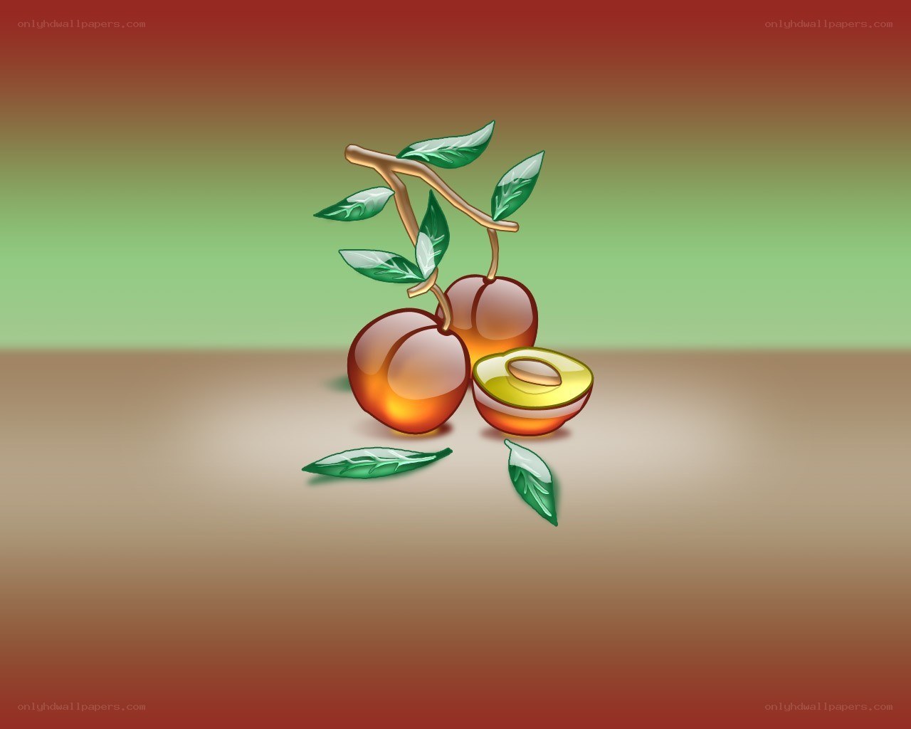 peaches on a branch