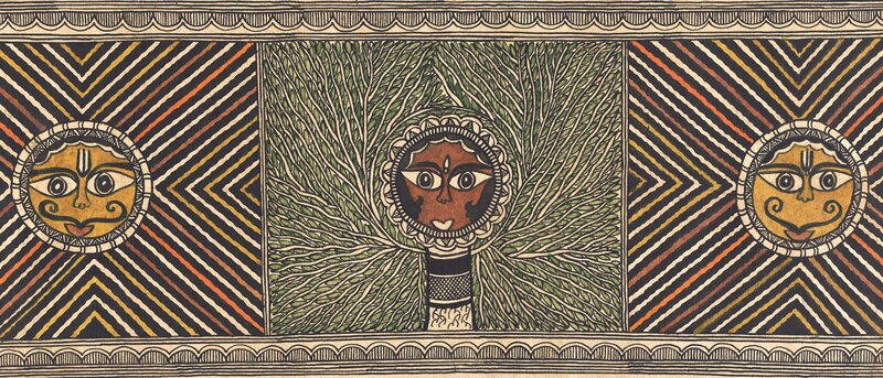 Peacock Deity Illustration