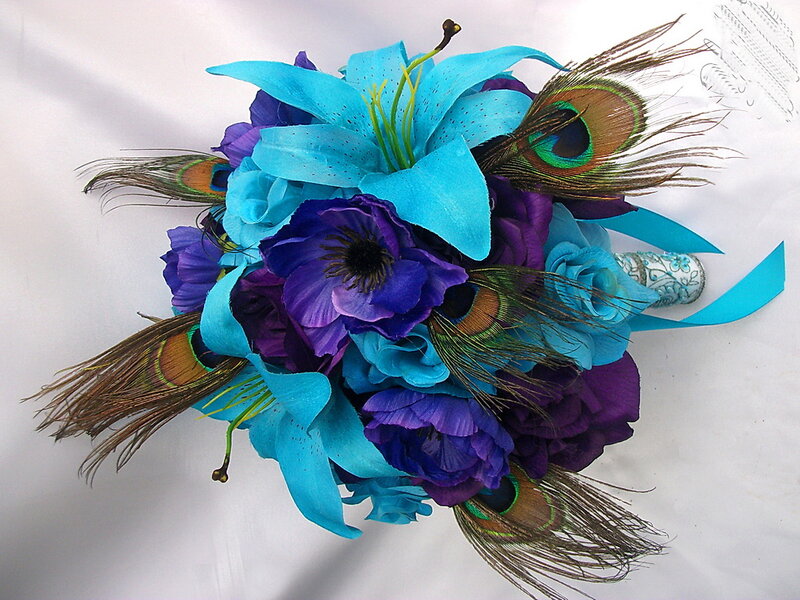 Peacock Feather Bouquet