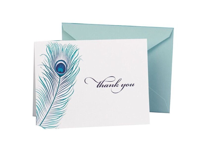 Peacock Feather Card