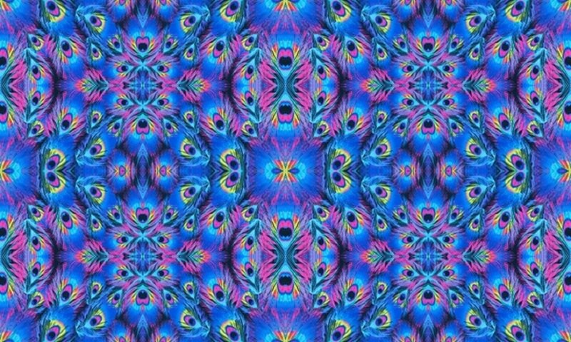 Peacock Feather Pattern — Blue