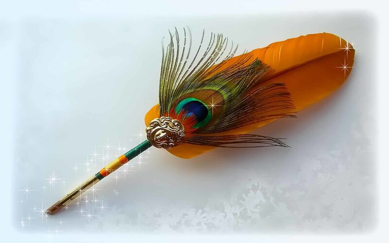 Peacock Feather Pen