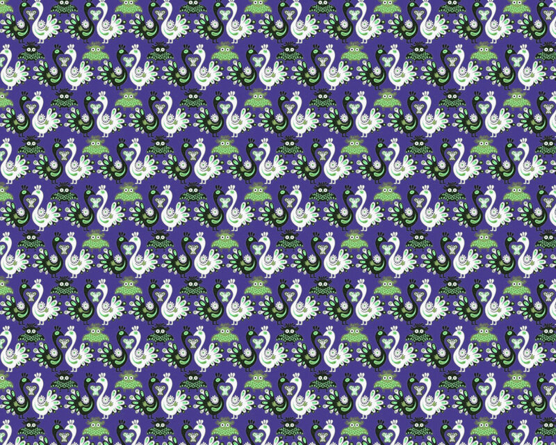 Peacock Pattern Design — Purple