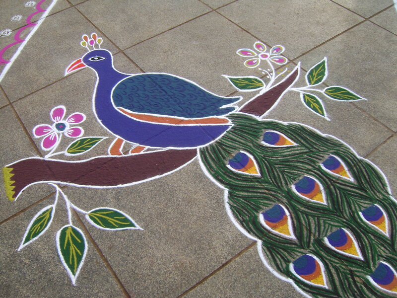 Peacock Rangoli Design
