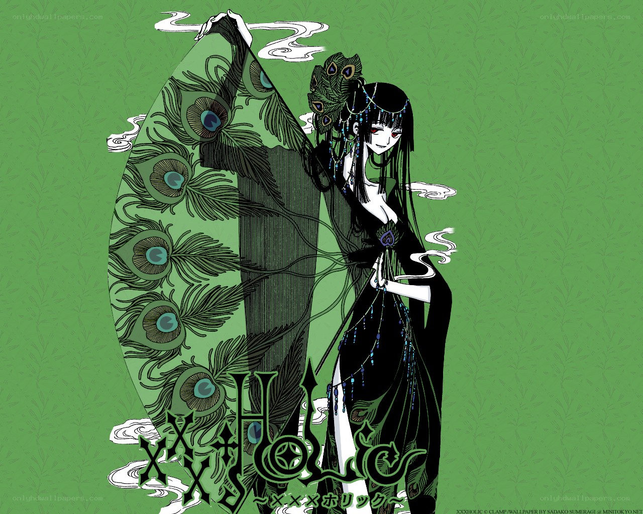 Peacock-themed anime character