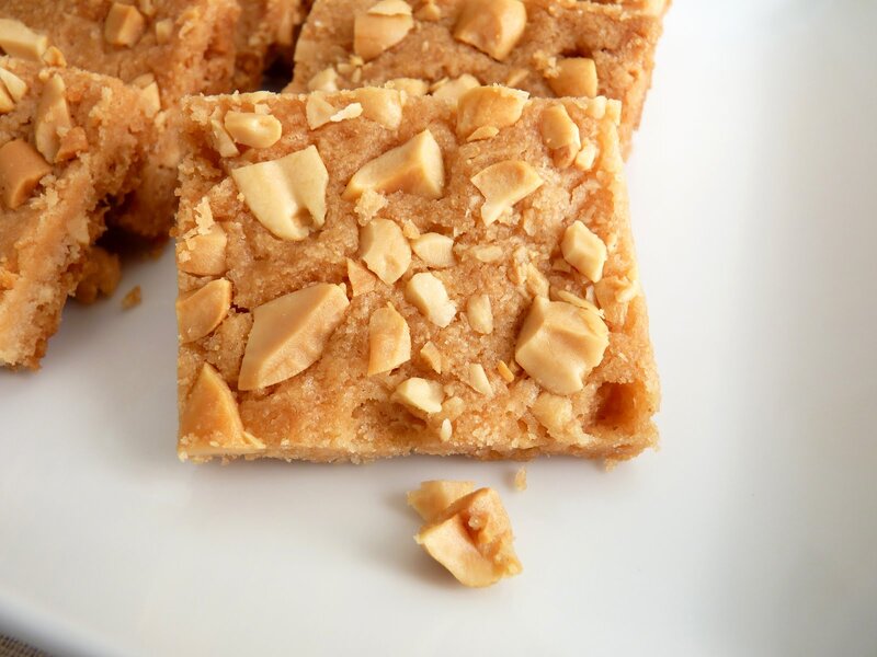 Peanut Bars on Plate