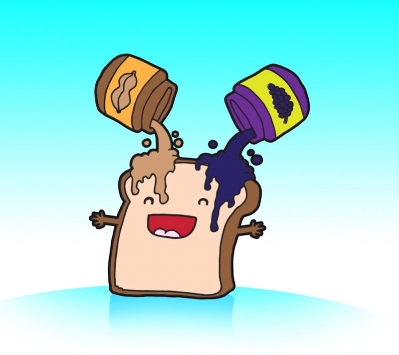 peanut butter and jelly toast