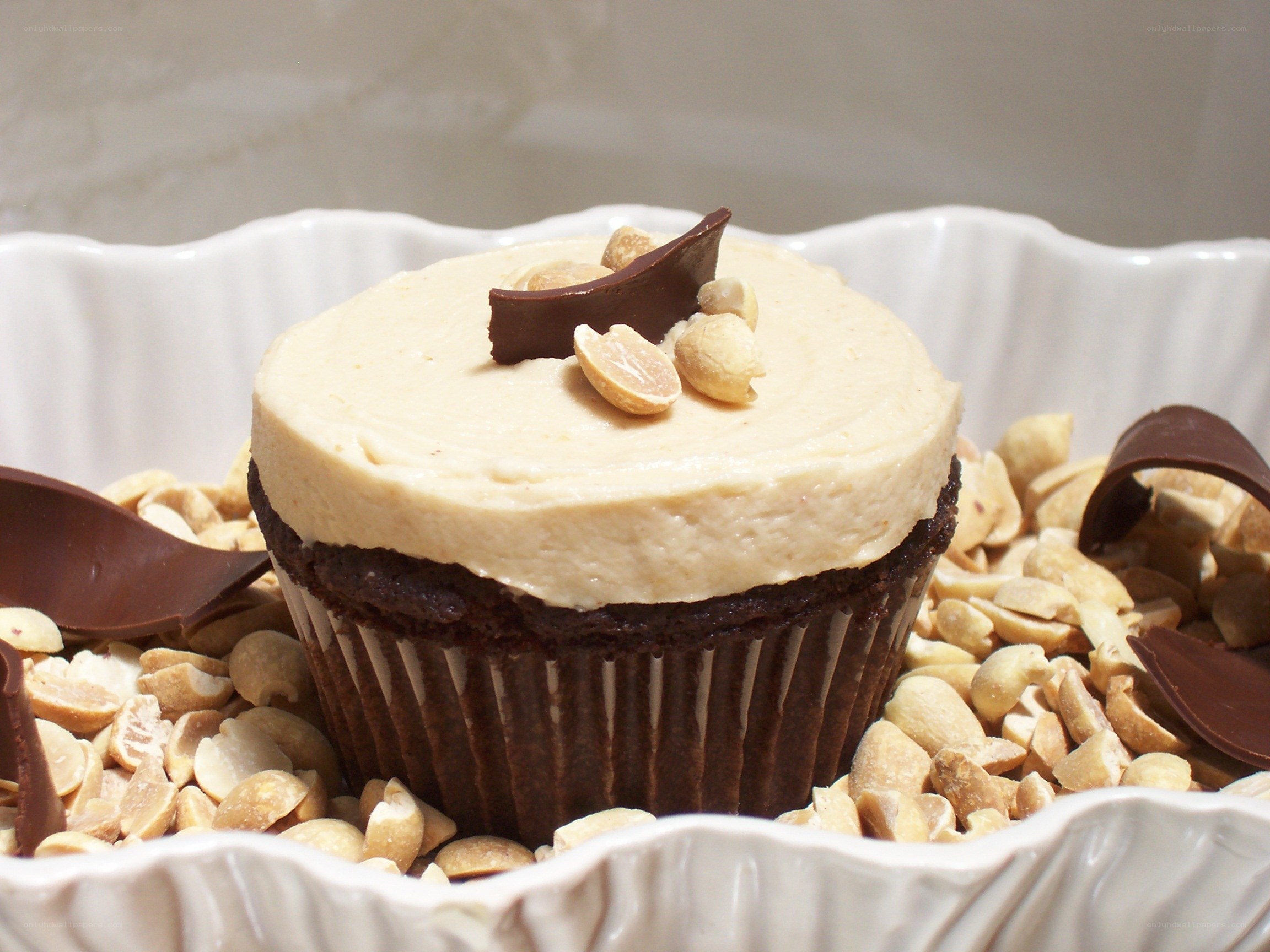 peanut butter cupcake with chocolate