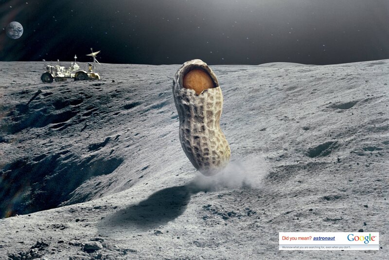 Peanut on Moon Surface