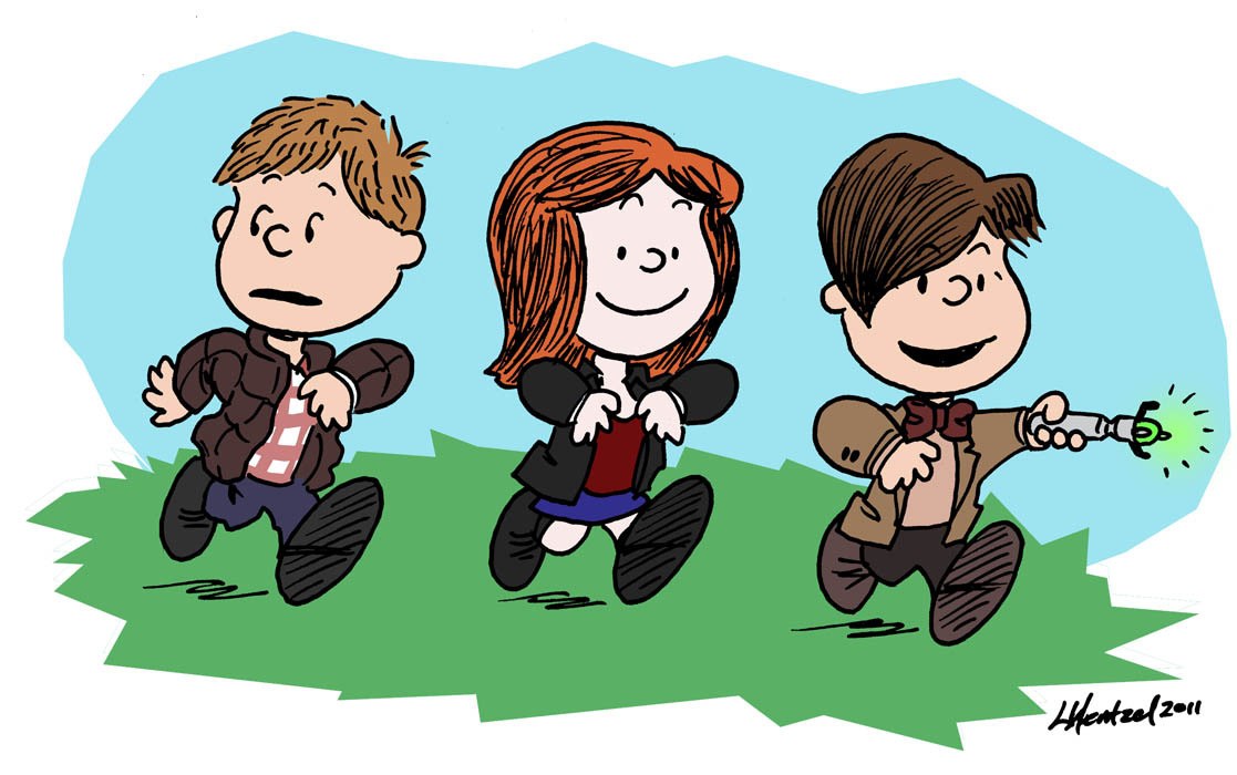 Peanuts characters as Doctor Who