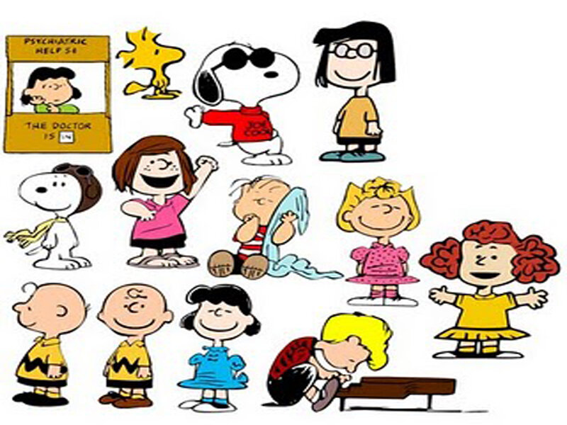 Peanuts characters collage