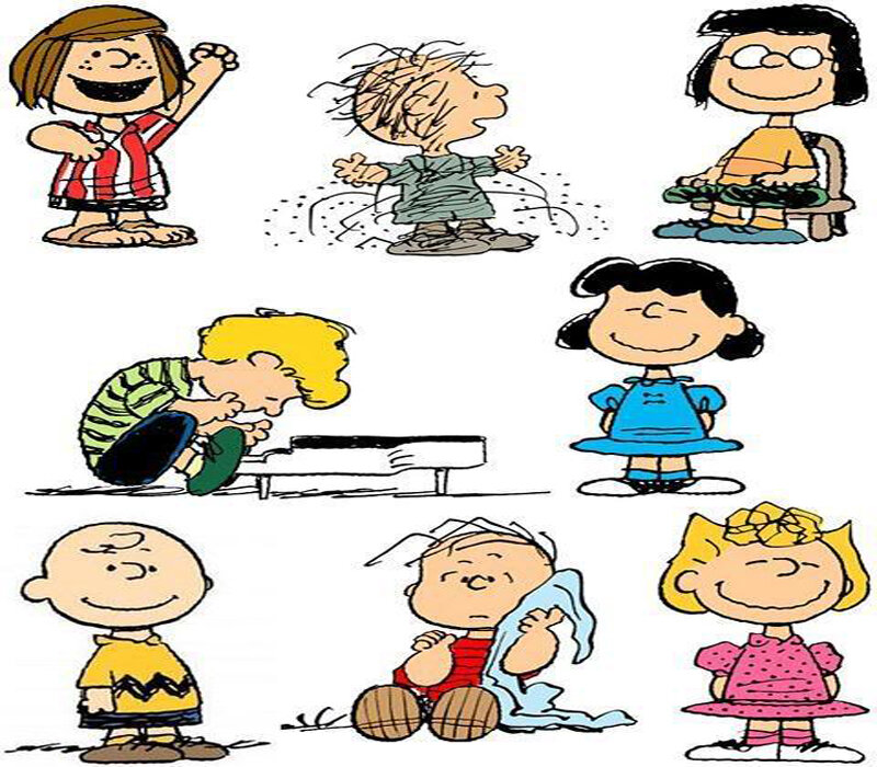 Peanuts characters collage