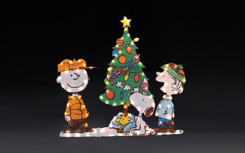 Peanuts Characters with Tree