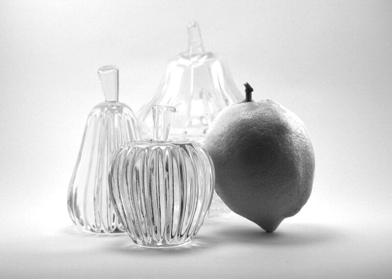 Pear and Glass Bottles