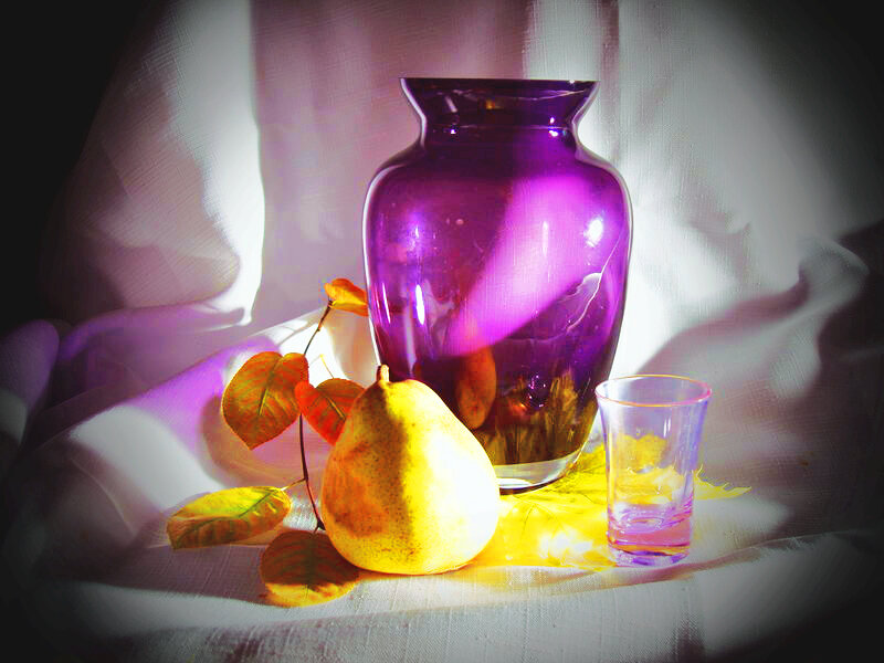 Pear and Purple Vase