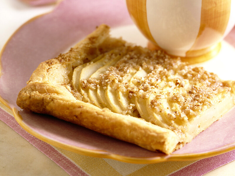 Pear Tart on Plate