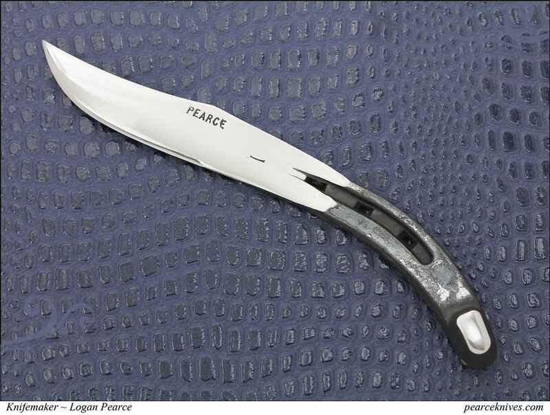 Pearce knife on textured surface