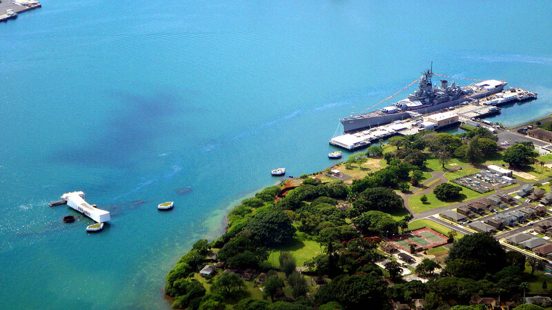 Pearl Harbor aerial view