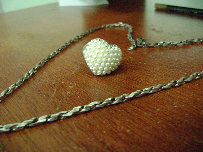 pearl heart necklace