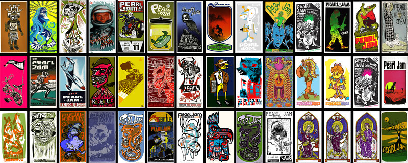 Pearl Jam concert posters collection