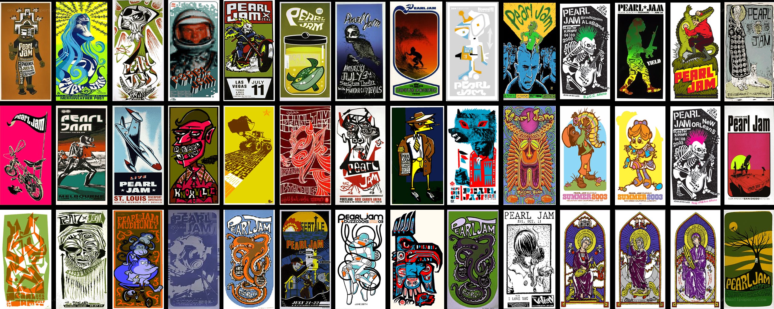 Pearl Jam concert posters collection