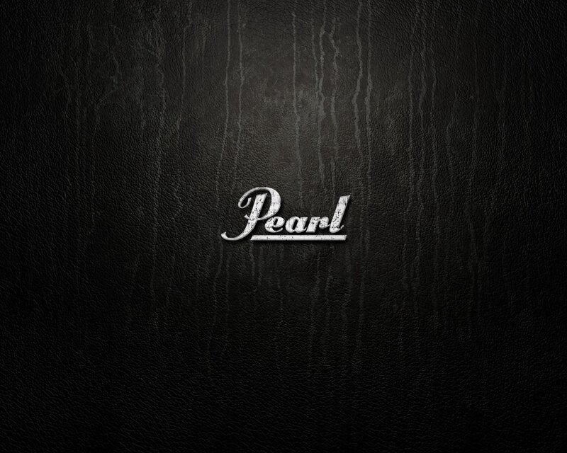 Pearl logo on black leather