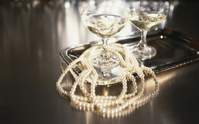 Pearl Necklace and Champagne