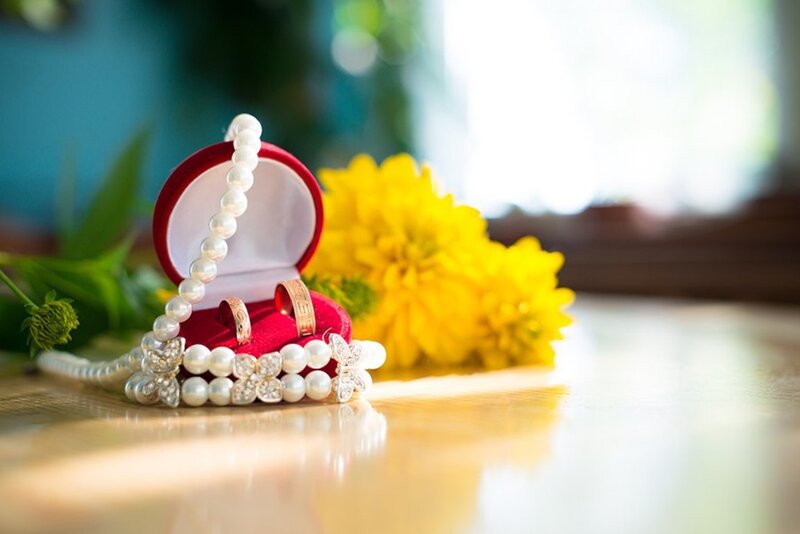 Pearl Necklace and Rings