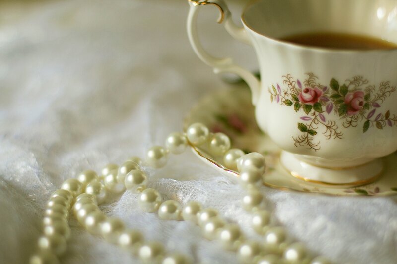 Pearl Necklace and Teacup