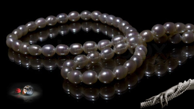 Pearl Necklace on Black