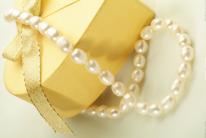 Pearl Necklace on Gift Box