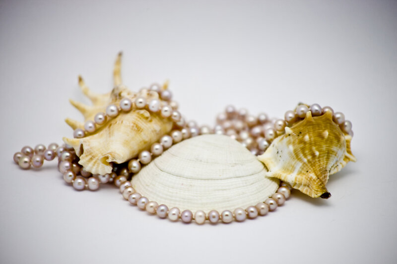 Pearl Necklace with Seashells