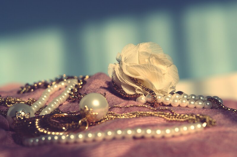 Pearl Necklaces and Flower