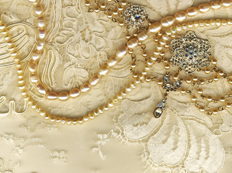 Pearl Necklaces on Lace