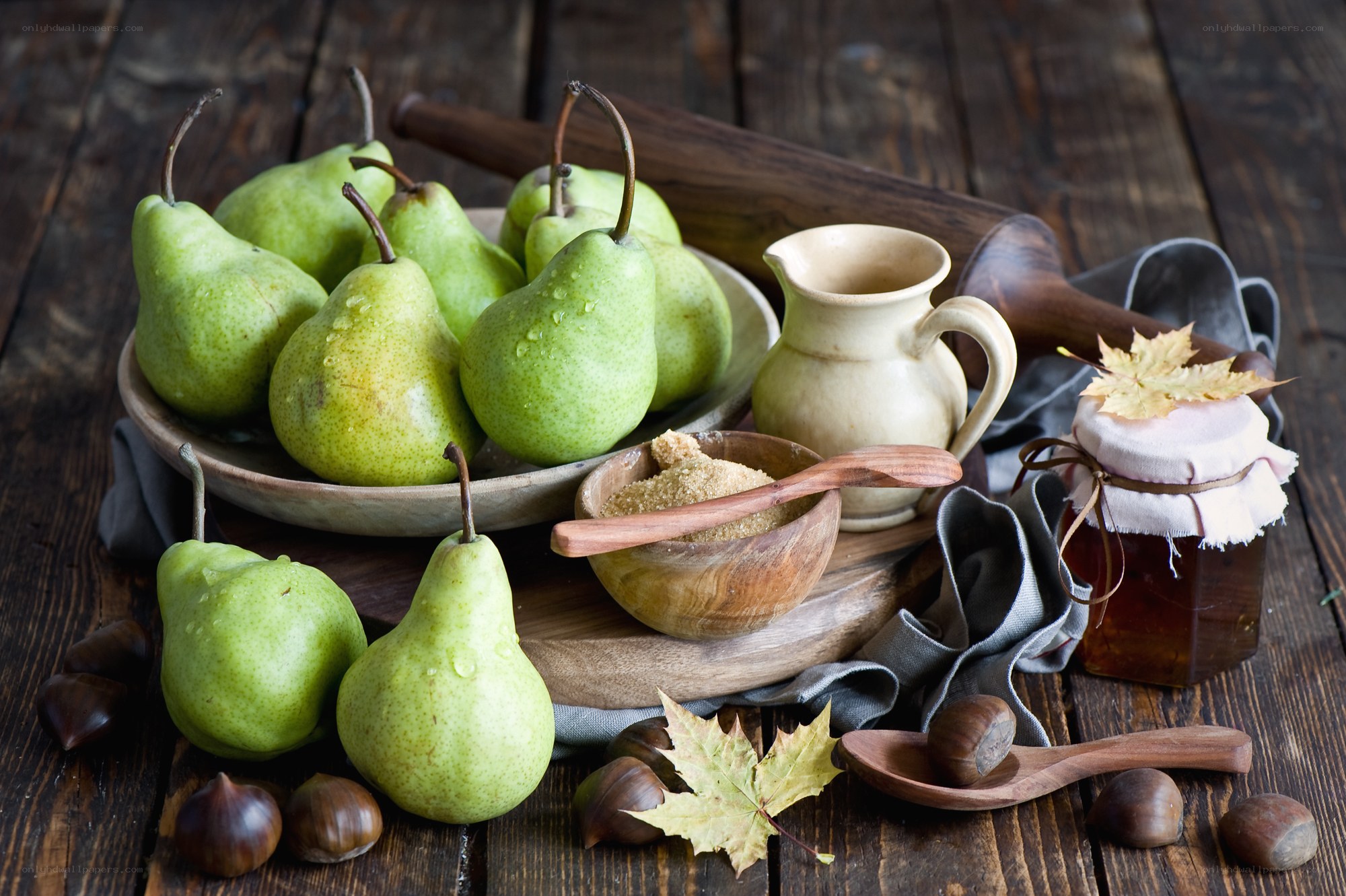 Pears and autumn ingredients