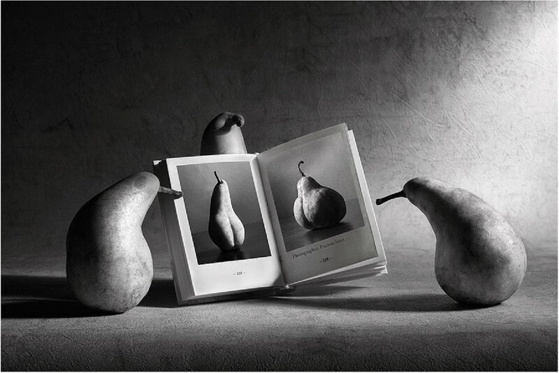 Pears and Open Book — Black