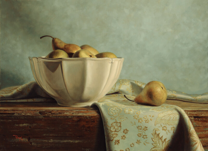 Pears in a Bowl — White