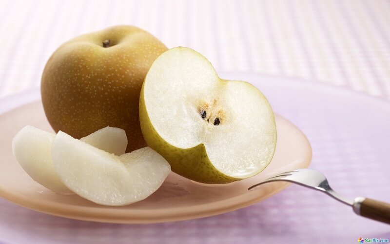 Pears on a plate