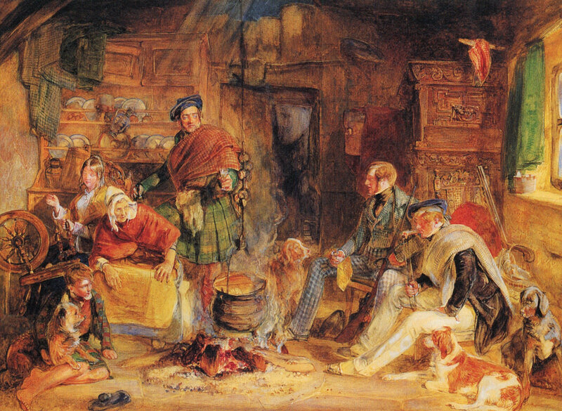Peasant family in a cottage