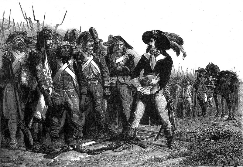 Peasants confront revolutionary leader