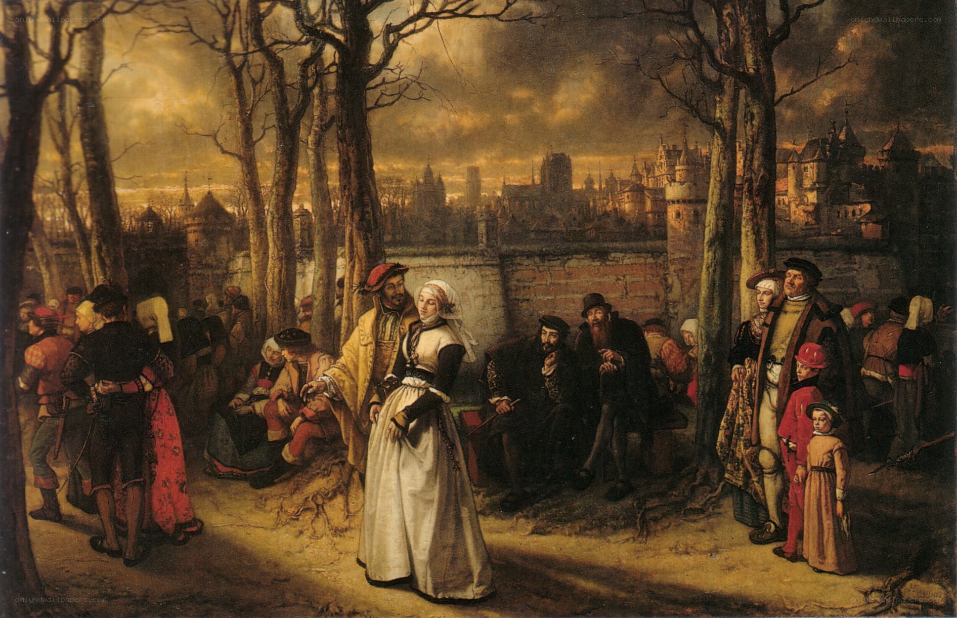 Peasants in a Town Square