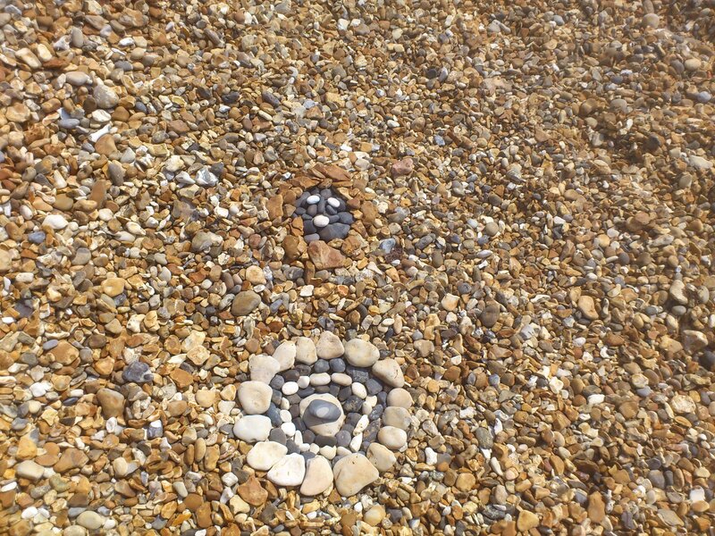 Pebble Art on Beach