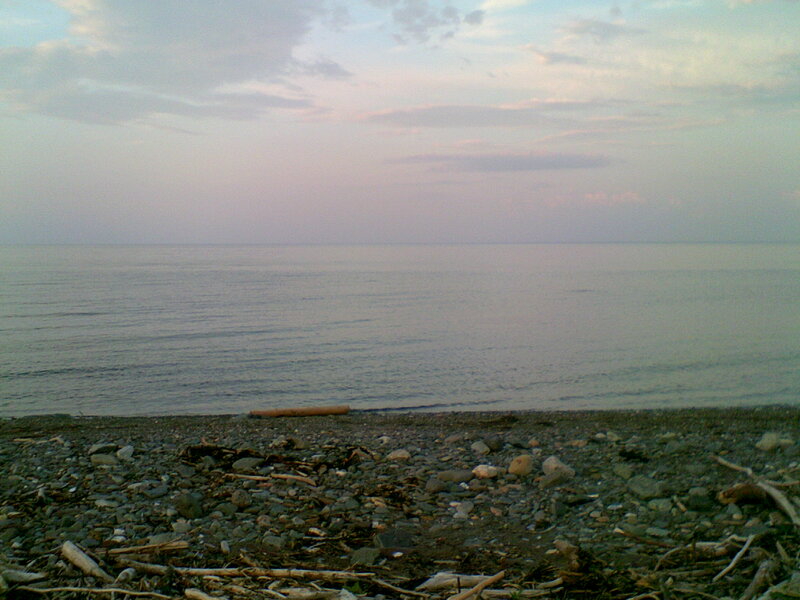 Pebble Beach at Dusk — Gray