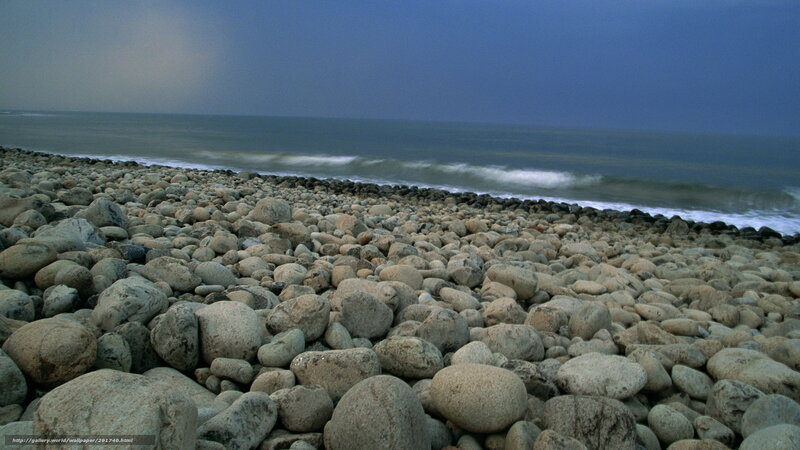 Pebble Beach at Ocean — Gray