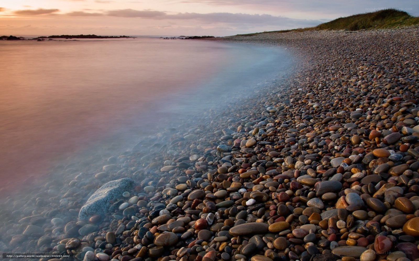 pebble beach at sunset