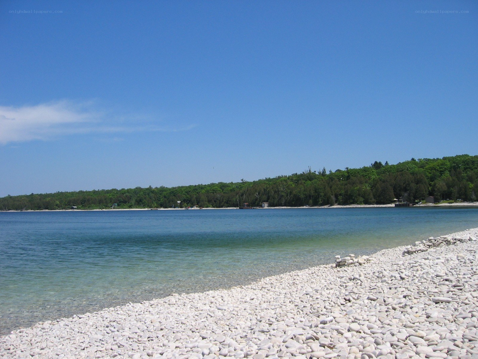 pebble beach on a sunny day